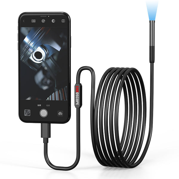 Prise en charge de l’endoscope de tuyau industriel HD à lentille unique Endoscope pour téléphone portable trois-en-un